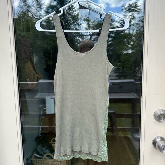 Charlotte Russe Green Sequin Y2K Tank Top, Women’s Size Medium - Picture 5 of 5